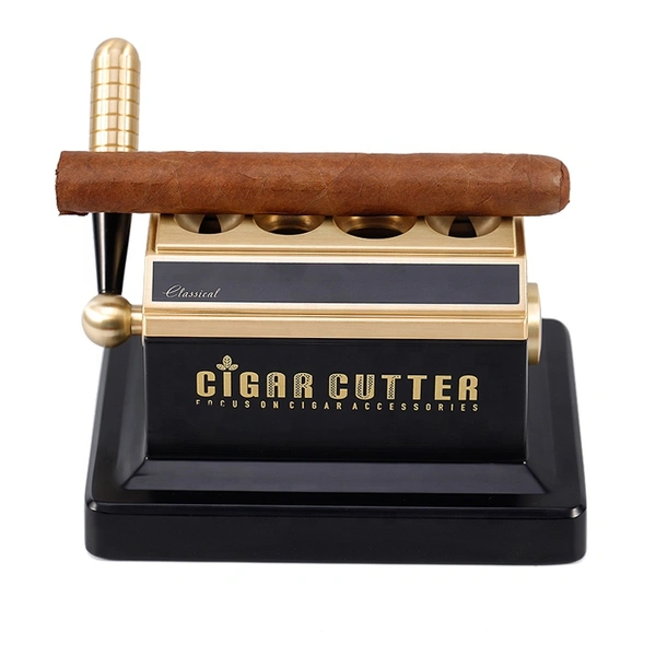  high-end metal stainless steel 4 kind of blades table top desk cigar cutter 