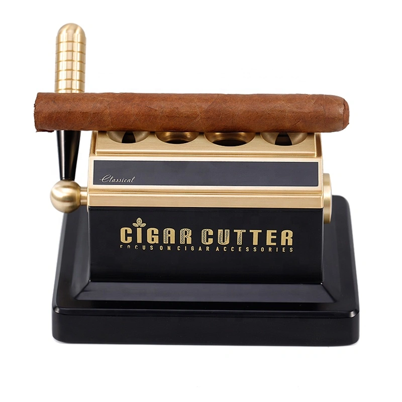  high-end metal stainless steel 4 kind of blades table top desk cigar cutter 