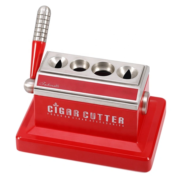  high-end metal stainless steel 4 kind of blades table top desk cigar cutter 