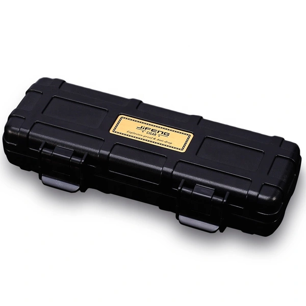  Custom plastic outside Cedar Wood inside travel Cigar case with humidifier for 2 cigars