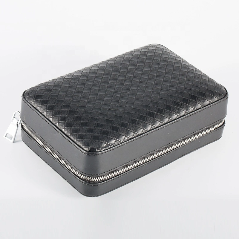 custom travel leather cedar wood cigar case for 4 cigars