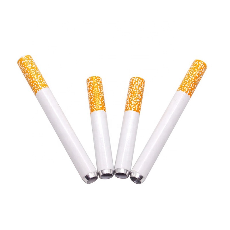hot sell Cigarette Shaped Personal Tube Weed Pipes Metal Aluminum 78mm ...