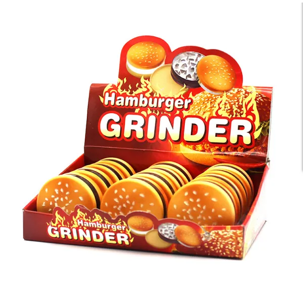 hamburger shape grinder Tobacco/Spice/Herb/Weed Casino Pollen Grinder