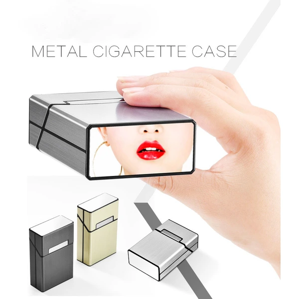 mirror style aluminum cigarette case box for king size 20s cigarette pack