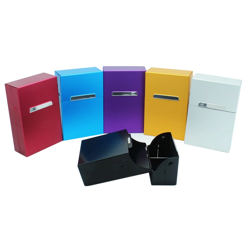Manufacture Magnet clamshell cigarette cigarette box 20 portable Aluminum Alloy material 