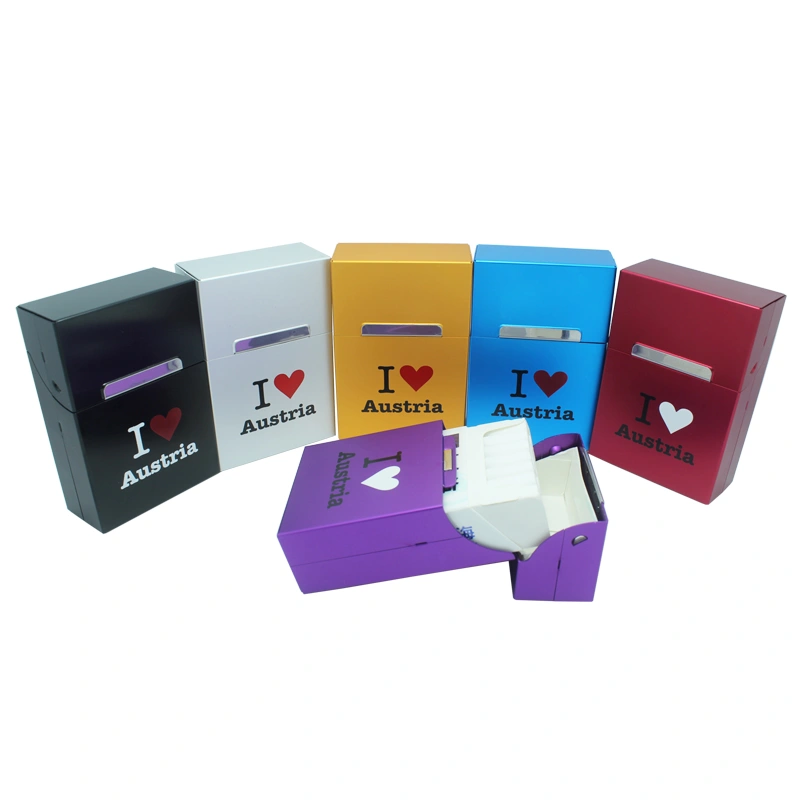 Aluminum alloy king size cigarette case made in China