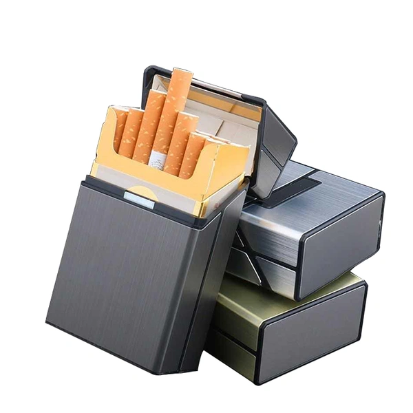 высококачественный алюминиевый матовый алюминиевый портсигар для сигар / мундштук для сигарет / карман для сигарет 