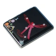 metal cigarette case frame pu printing design with crystal stone dragonfly 