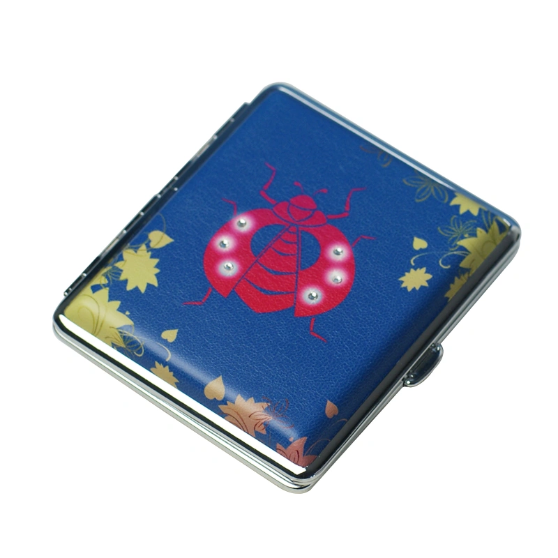 PU leather  full printing design with crystal stone  Ladybug