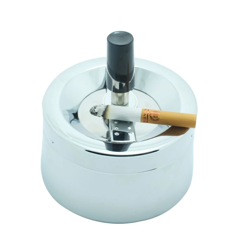 New metal spinning windproof ashtray