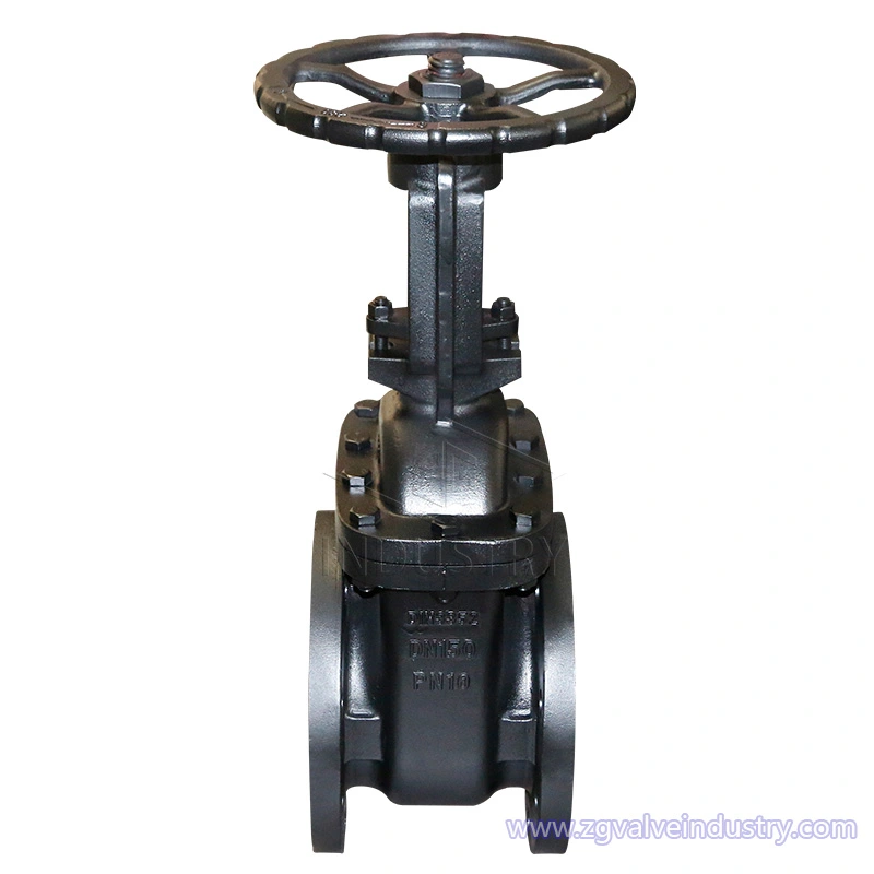 din f4 من الحديد الزهر / حديد الدكتايل المتصاعد بساق صلب صمام بوابة - صمام zg 