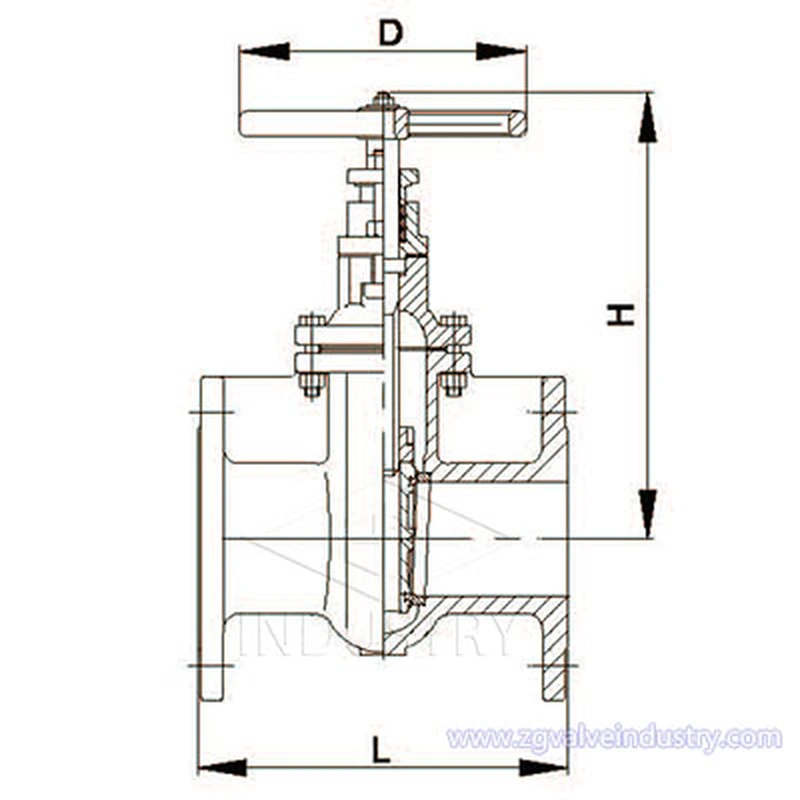 zgバルブからのダクタイル鋳鉄非上昇ステムハードシールゲートバルブ 