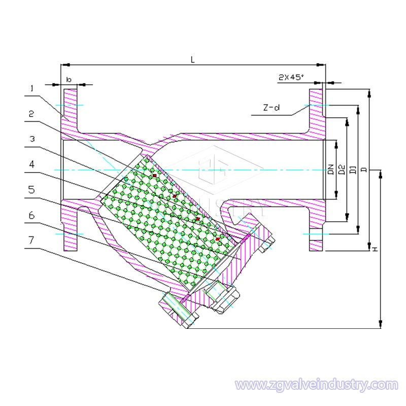 ansi cl150/cl300 kołnierz z żeliwa/żeliwa sferoidalnego i filtr siatkowy 