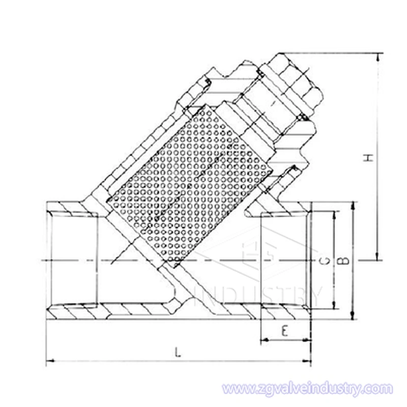 ansi cl150/300/600 pn16-pn64 śrubowe sitko typu y--npt/bsp 