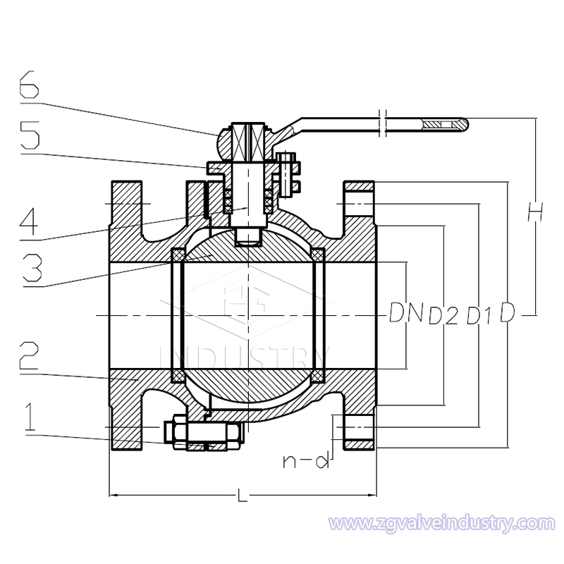 zg хавхлагаас din/ansi/jis/bs цутгамал төмрийн фланцтай бөмбөлөг хавхлаг 
