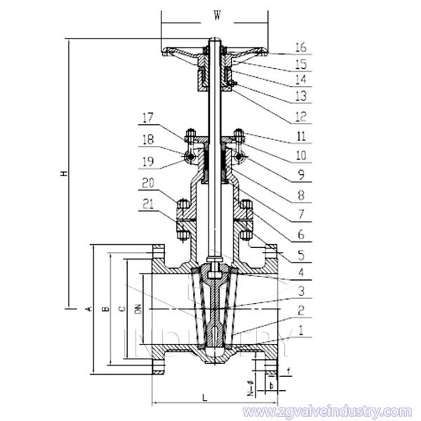 ansi class150-class600 gate valve wcb/ss batang naik——zg valve