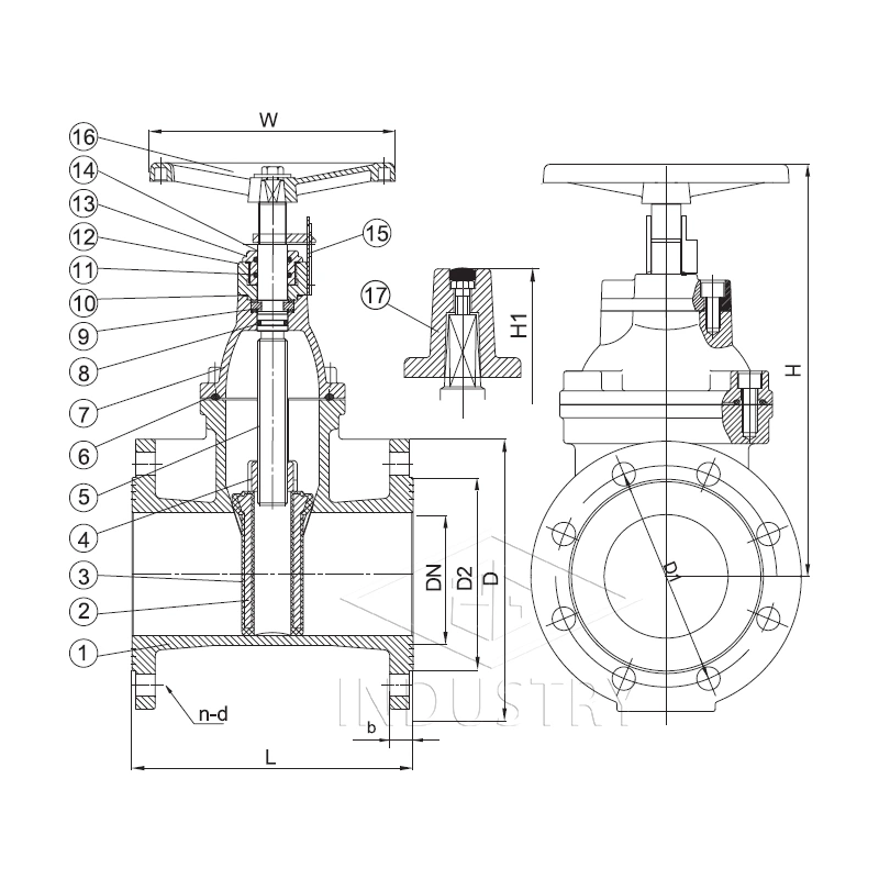 din3352/en1171 portventil med posisjonsindikator——zg-ventil 