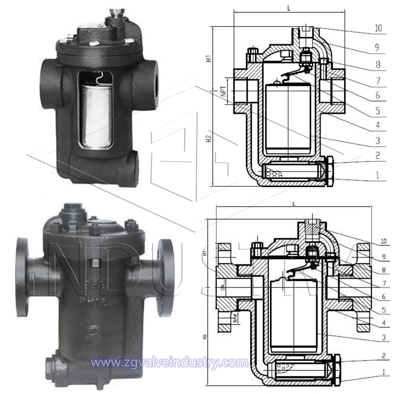 Inverted Bucket Steam Trap（PN16， PN25，PN40)