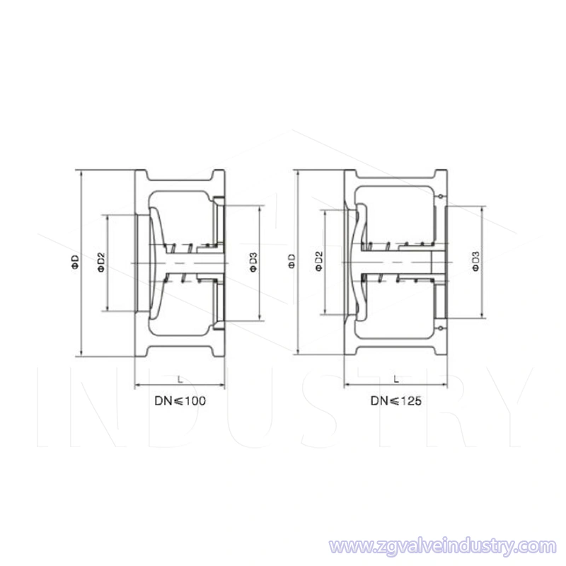 wcb / stal nierdzewna gb jednopłytowy zawór zwrotny podnoszenia wafla — — zawór zg 