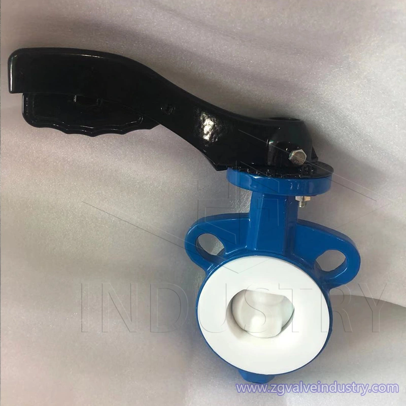 Zawór motylkowy typu wafel wyłożony ptfe z zaworu zg 