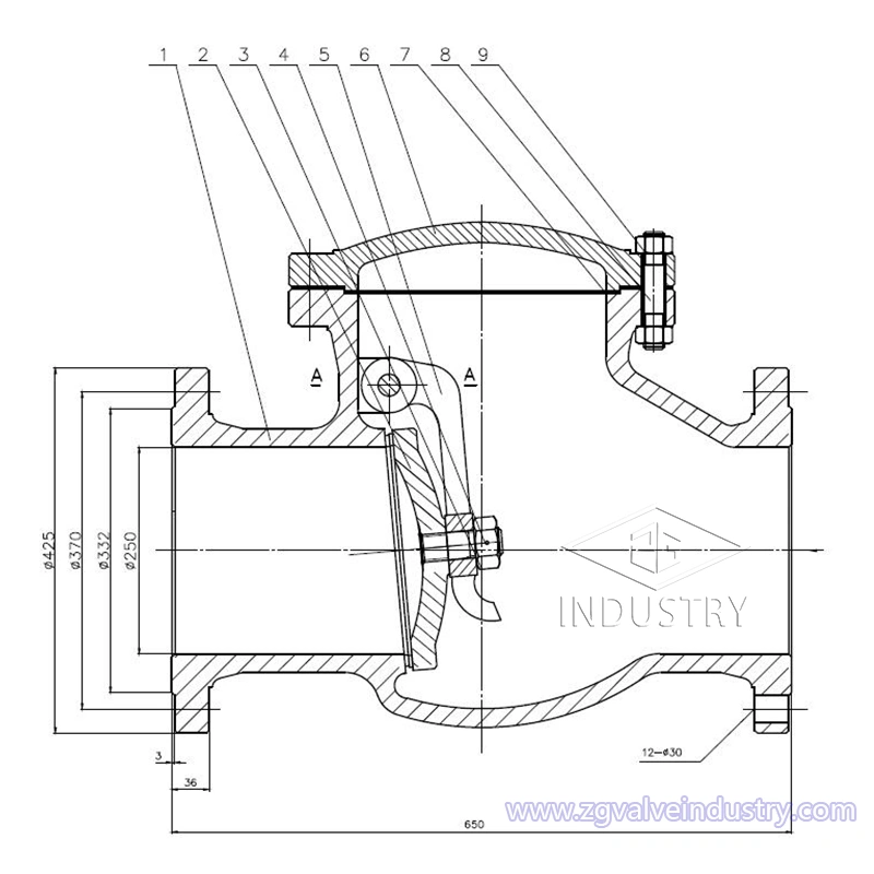 Zawór zwrotny z kołnierzem gb wcb/ss——zawór zg 