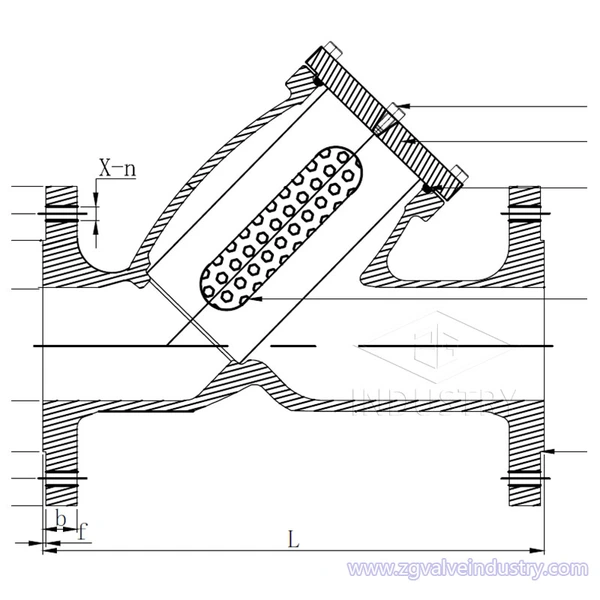 jis 10k / 16k الحديد الزهر / شفة حديد الدكتايل y مصفاة