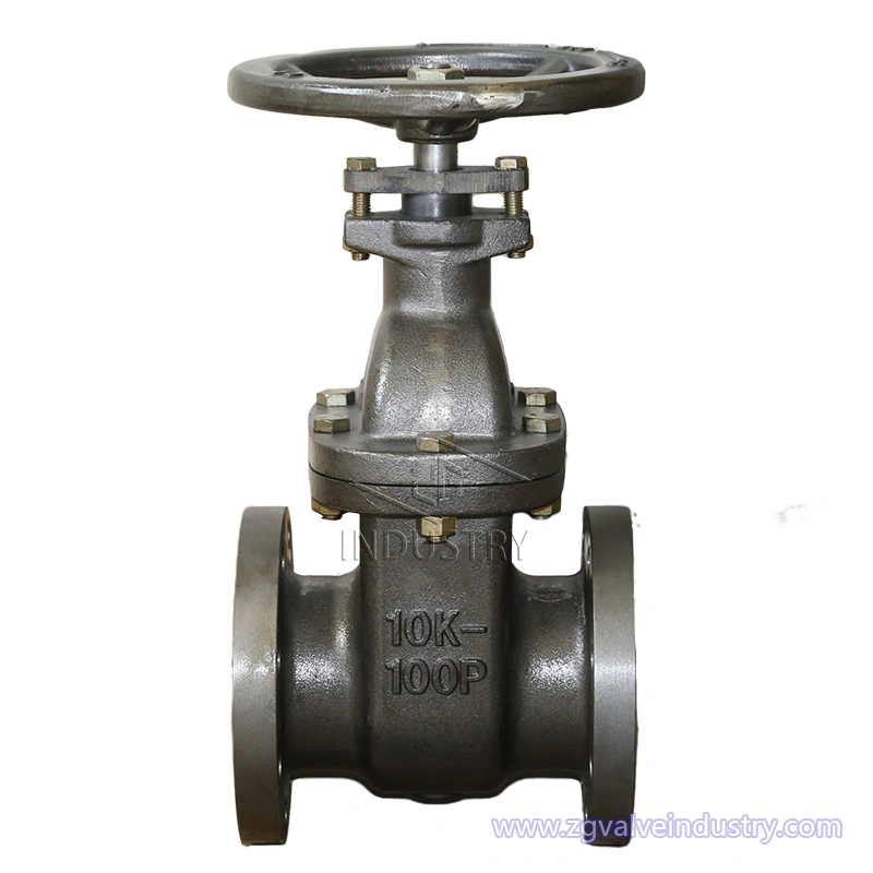 JIS 10k غير مرتفع الجذعية صمام بوابة الختم الصلب من صمام zg 