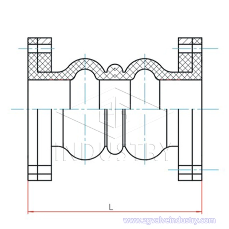 kdf elastyczne, wysokociśnieniowe, dwukulowe gumowe złącze 
