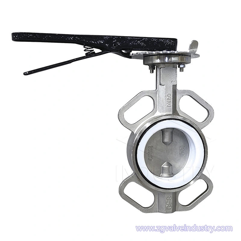 ansi cl150/din/bs/jis 10k zawór motylkowy typu wafel z zaworu zg 