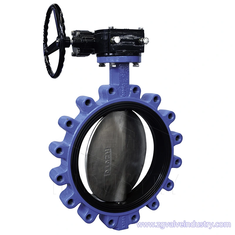 Zawór motylkowy typu lug ansi cl150/din/bs/jis 10k z zaworu zg 