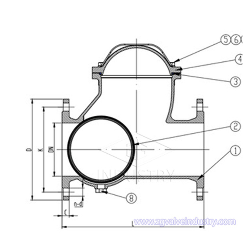 鋳鉄/ダクタイル鋳鉄フランジタイプボールチェックバルブ-zgバルブ