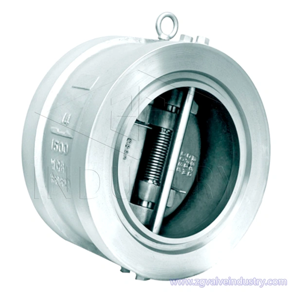 clapet anti-retour à plaquette double plaque api wcb/acier inoxydable——valve zg