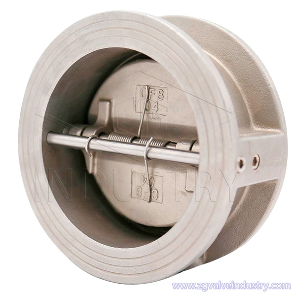 Válvula de retención tipo wafer de doble placa wcb / acero inoxidable gb —— válvula zg