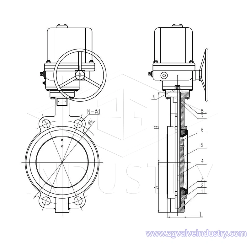 цахилгаан хөдөлгөгч өргүүр төрлийн эрвээхэй хавхлага