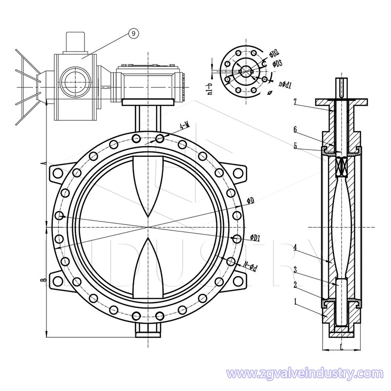 u төрлийн эрвээхэй хавхлаг zg хавхлагаас ansi cl150/din/bs/jis 10k