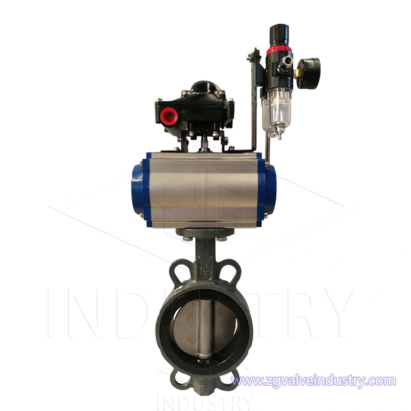 شیر پروانه ای ویفر پنوماتیک از شیر zg